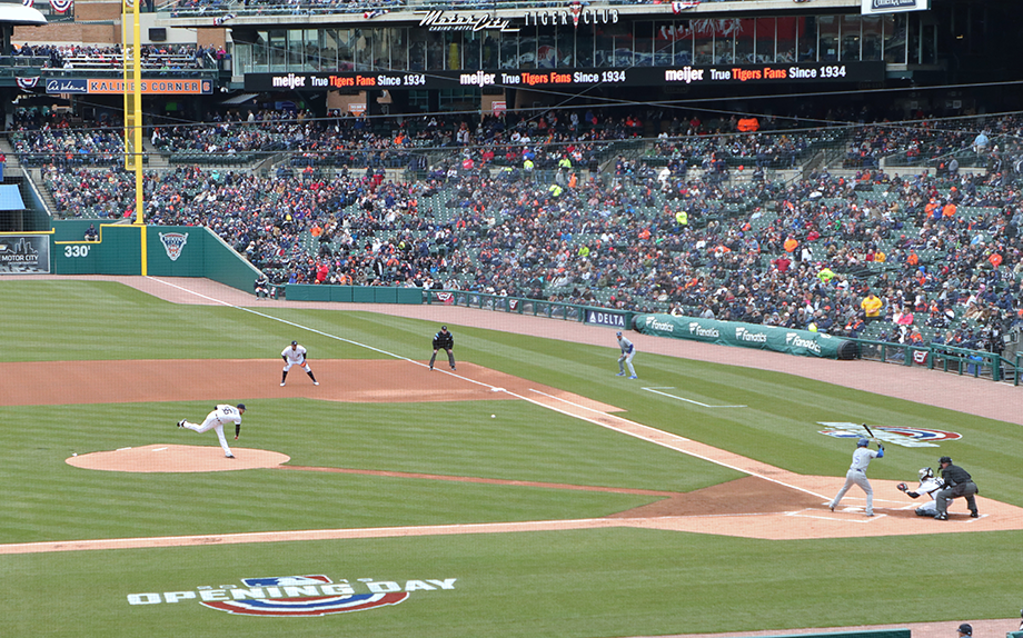 Tigers over KC, 54 on Opening Day in Detroit